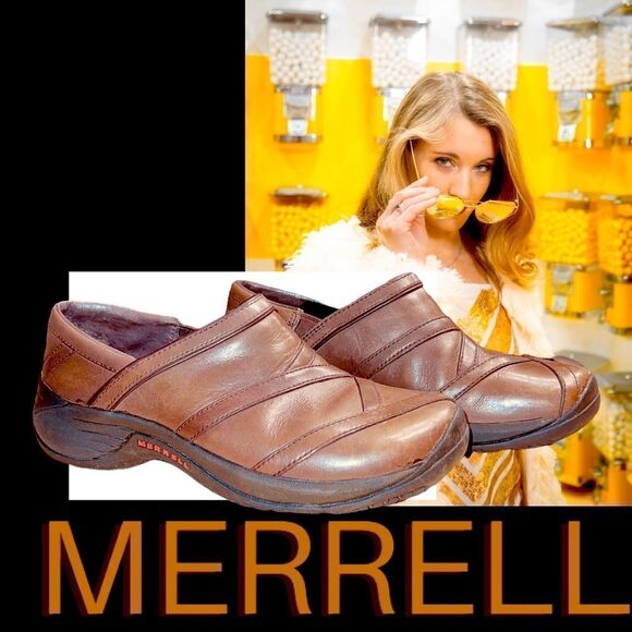 Merrell Moc J66588 Encore Eclipse Brown Comfort Slip On Loafers shoes Women's 6 - Picture 1 of 7